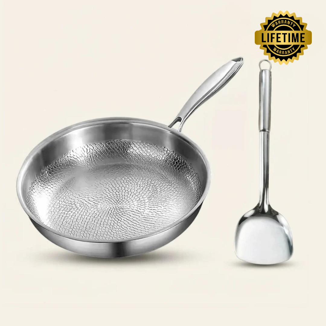 Titanium Hammered Pan + spatula
