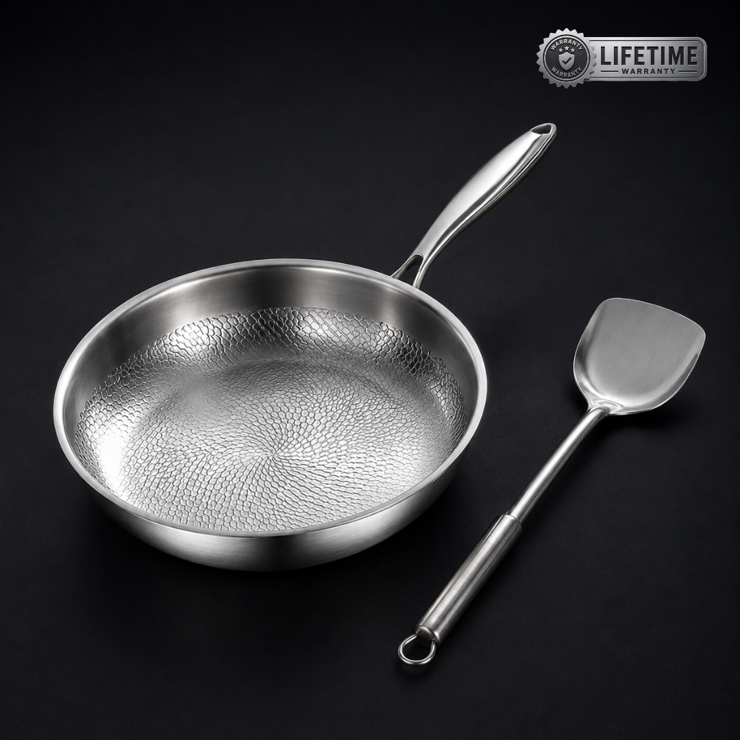 Titanium Hammered Pan + spatula