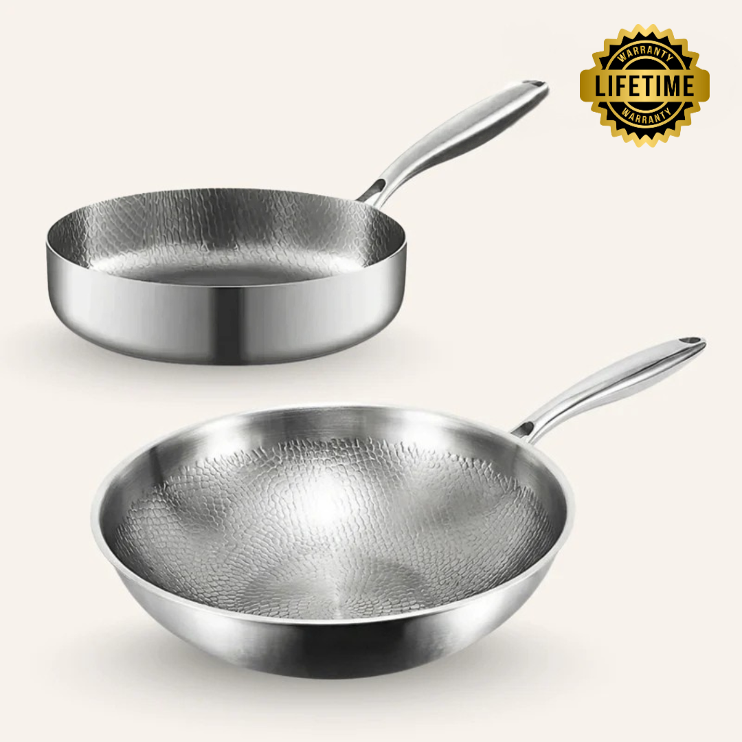 Titanium Wok & Fry Pan Bundle