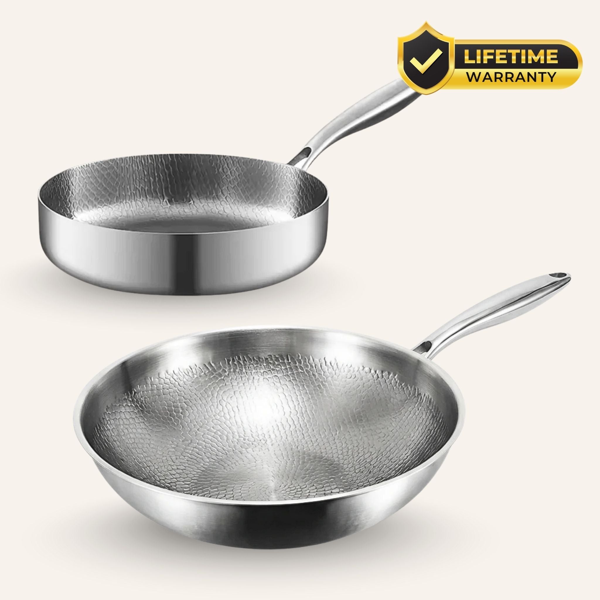 Titanium Wok & Fry Pan Bundle